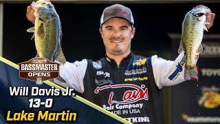 OPEN Will Davis Jr leads Day 1 at Lake Martin with 13 pounds [upl. by Buschi]