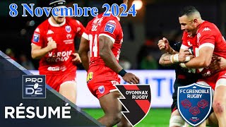 PRO D2 Résumé partie complète Oyonnax Rugby vs FC Grenoble Rugby J10  Saison 20242025 [upl. by Debi611]