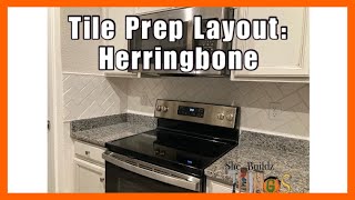 Tile Prep Layout Herringbone Pattern [upl. by Emile]