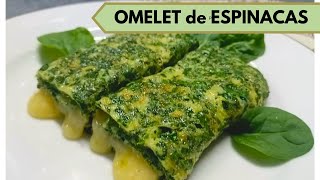 Rico OMELETTE de ESPINACAS y QUESO [upl. by Auhsuj931]