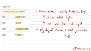 Phytochrome is involved in [upl. by Ajnos94]