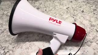 Pyle Megaphone Bullhorn Speaker 40W 1000 Yard Range Built in Siren amp Microphone Review [upl. by Bevus]