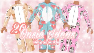 20 Onesie Codes for Bloxburg amp RHS2 ROBLOX xCandyc0rex [upl. by Asenev262]