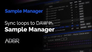 Sync loops to DAW tempo in ADSR Sample Manager   FREE plugin Download [upl. by Dnomso]