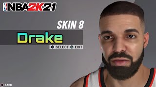 2K21 BEST DRAKE FACE CREATION  MAKE YOUR PLAYER LOOK JUST LIKE DRAKE [upl. by Nnairak]