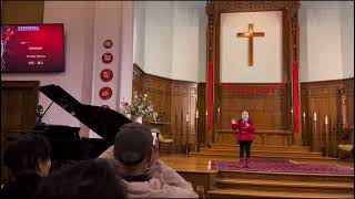 8 years old Mirabel Weston singing Hallelujah mom playing piano [upl. by Ahseetal]