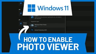 How to Enable Windows Photo Viewer in Windows 11 • Tutorial [upl. by Adnof828]