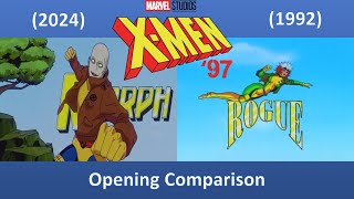 Marvel XMen 97  Opening Intro Theme Song Comparison 2024 VS 1992 [upl. by Roban]