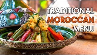 ENG Traditional Moroccan Menu  مائدة أطباق مغربية  CookingWithAlia [upl. by Emilee299]