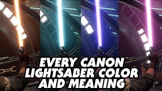 Every Canon Lightsaber Color and Meaning  Star Wars Explained Shorts [upl. by Onia]