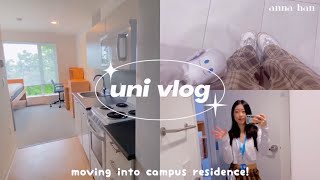 uni vlog 🤍 moving into a new dorm  ubc empty studio tour [upl. by Assirram618]