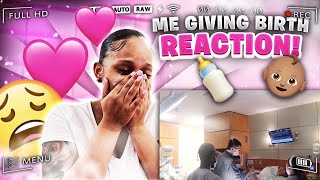 REACTING TO ME GIVING BIRTH😳 SO EMOTIONAL❤️😭 VLOGMAS 1415❤️🎄 [upl. by Suilienroc699]