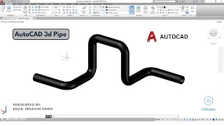 AutoCAD 3d Pipe  Creating 3d pipe in Autocad  Sweep along 3D Polyline  Autocad 3d Modeling [upl. by Gwenni]