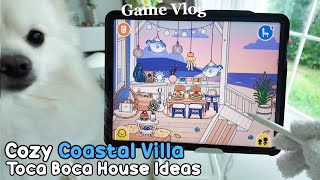 Cozy Coastal Villa in Toca Boca House Ideas 🏠🏝️🌊 Play Toca Boca With My Dog  Toca Life World [upl. by Aihsetan]