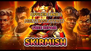 WAR COMMANDER  SKIRMISH 1 amp 2 MULTI BASE ATTACK FREE REPAIR [upl. by Matheson]