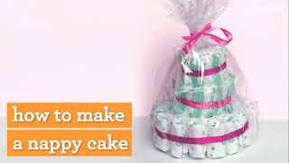 How to make a nappy cake DIY baby shower gift [upl. by Dimitry]