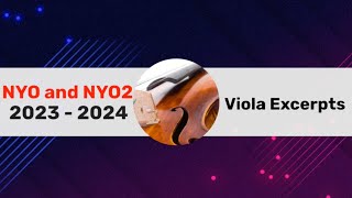 NYO USA and NYO2 viola audition 2023  2024 excerpts listening guide with score [upl. by Terpstra]