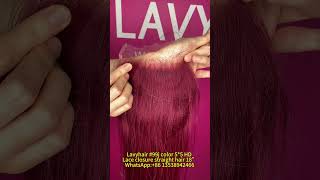 Lavyhair 99J color 55 hd lace closure straight hair 18 inch lavyhair [upl. by Haisi829]