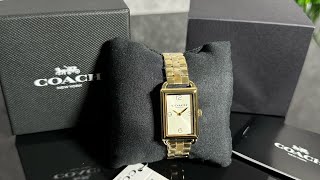 Распаковка часов COACH Liz Watch 30Mm x 24mm gold [upl. by Seaman]