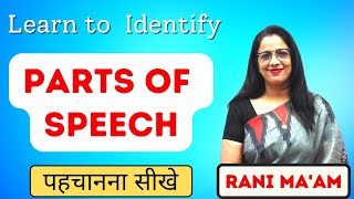 Parts Of Speech  CDS NDA  Basic Example Exercise  Basic English Grammar  Rani Mam [upl. by Aihsaei]