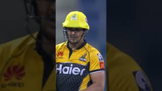 Hazratullah Zazai vs Mohammad Amir  Peshawar vs Karachi HBLPSL SportsCentral Shorts MG2K [upl. by Anetta630]