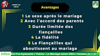 🔥Le Mariage selon Dieu  AEECI Foi Agissante  27  10  2024 🔥 [upl. by Linoel]