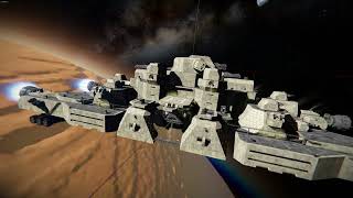 Buron Moving Fortress  quotThrough  The  Atmospherequot Space Engineers [upl. by Nevad]