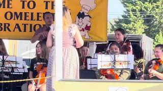 Folk Roots Mentor Musicians at with Lache Pas Vermilion students at Giant Omelet Festival 2024 [upl. by Eivod373]