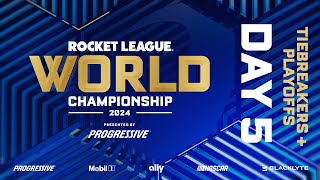 Rocket League World Championship 2024  Day 5  Swiss Tiebreakers  Playoffs [upl. by Ahtaga]