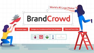 How to make Free logo on brandcrowd website  Brandcrowd [upl. by Nowahs]