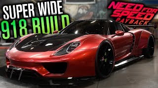 Need for Speed Payback  SUPER WIDE PORSCHE 918 CUSTOMIZATION [upl. by Ogram]