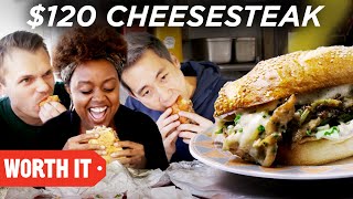 10 Cheesesteak Vs 120 Cheesesteak [upl. by Ellahcim408]