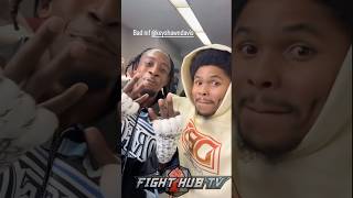 Shakur Stevenson LINKS UP with Keyshawn Davis after KO win [upl. by Nered]