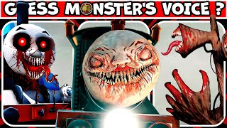 Guess the MONSTERS VOICE Choo Choo Charles Siren Head Monster Train Thomas Train [upl. by Ettenom]