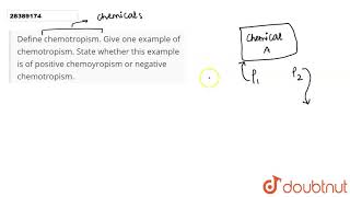 Define chemotropism Give one example of chemotropism State whether this example is of positive ch [upl. by Ybbil]