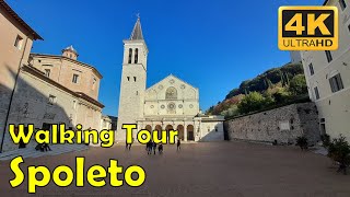 Walking tour Spoleto Perugia Umbria Italy  21112021 Video 4K With Captions [upl. by Hnahc9]