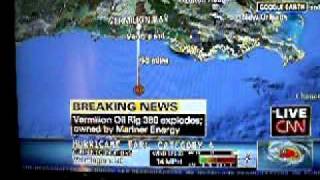 BREAKING NEWS ANOTHER OIL RIG EXPLOSION IN GULF THE VERMILION BAY OIL RIG NOW 922010 1130AM [upl. by Tades]