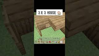 Minecraft 3×3 house house 🏠 built lb Sam KingCraft minecraft shorts [upl. by Clein438]