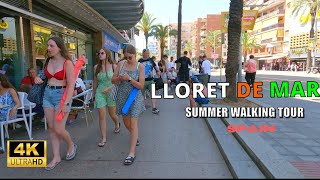 LLoret De Mar Beach Costa Brava Spain 4k [upl. by Pournaras]