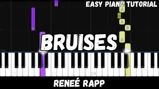 Reneé Rapp  Bruises Easy Piano Tutorial [upl. by Miarzim]