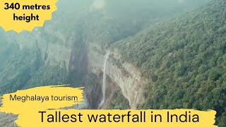 tallest plunge waterfall in India Nohkalikai waterfall in Cherrapunji Meghalaya [upl. by Lauren]