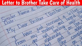 How to Write a Letter to Your Younger Brother Advising him to Take Care of His Health  Write amp Make [upl. by Aenad]