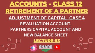 Adjustment of Capital  Retirement of a Partner  Class 12  Lecture 53 [upl. by Zuzana299]