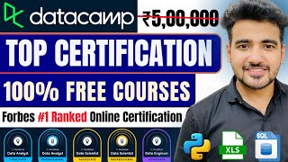 DataCamp FREE Top Certification For Limited Time 400 Free Courses 📋Learn Python SQL EXCEL [upl. by Hairam323]