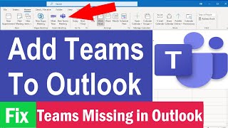 Teams Meeting Button Missing in Outlook  How To Add Microsoft Teams To Outlook TeamsMeetingAddin [upl. by Ayoted]