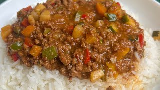 How to make Minced beef stew at home  The cooking nurse [upl. by Concoff]