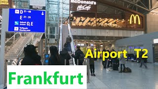 Airport Frankfurt Terminal 2 Flughafen walking checkin  Pickup and halls and Visitor´s terrace [upl. by Ashok]