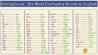 300 Commonly Confused Homophones in English from A to Z [upl. by Emile]