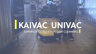 Kaivac UniVac® for Cleaning Greasy Commercial Kitchen Floors [upl. by Wolk]