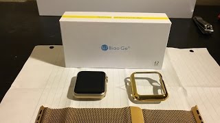 Apple Watch Gold Milanese LoopCase Unboxing [upl. by Azrim]